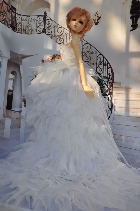 Wedding dress for 1/3,1/4 size BJD - Click Image to Close